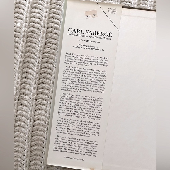 🪺🕰️Carl Faberge: Goldsmith to the Imperial Court of Russia Hardback Color Book - Picture 3 of 16